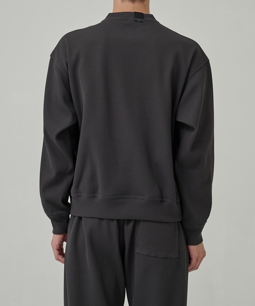 N.HOOLYWOOD(N.ハリウッド)の「【N.HOOLYWOOD/エヌハリウッド】別注 WAFFLE P/O SWEAT(Tシャツ/カットソー・メンズ・ブラック/ダークグレー・38/40/36)」の7枚目の写真