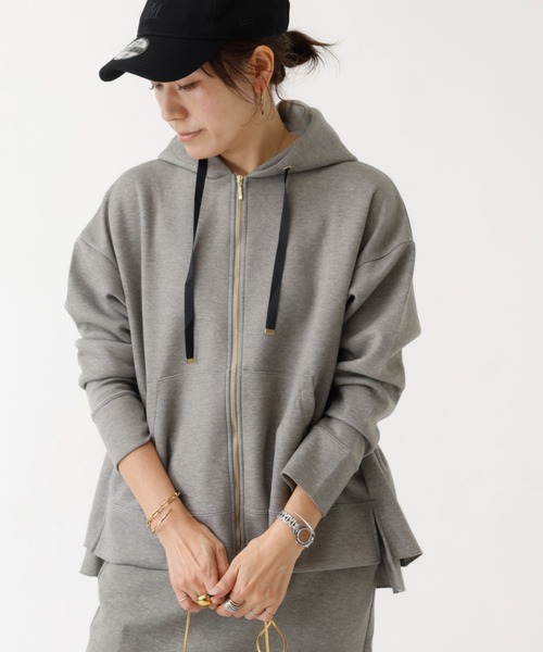 DESIGNWORKS(デザインワークス)の「【セットアップ対応】ダブルエアーフリルジップパーカー(パーカー・レディース・グレー・フリー)」の6枚目の写真