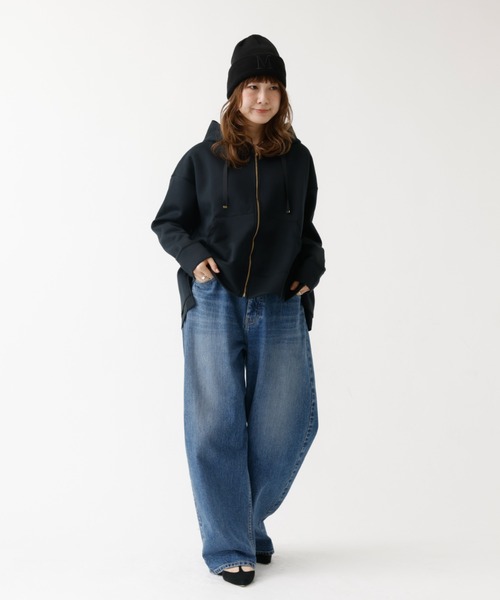 DESIGNWORKS(デザインワークス)の「【セットアップ対応】ダブルエアーフリルジップパーカー(パーカー・レディース・グレー・フリー)」の12枚目の写真