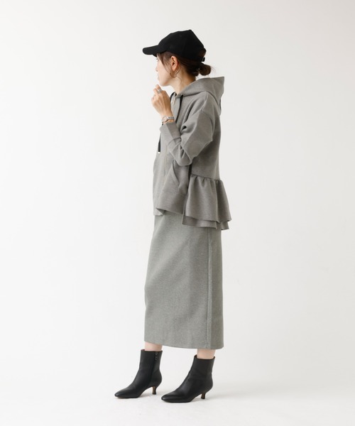 DESIGNWORKS(デザインワークス)の「【セットアップ対応】ダブルエアーフリルジップパーカー(パーカー・レディース・グレー・フリー)」の15枚目の写真