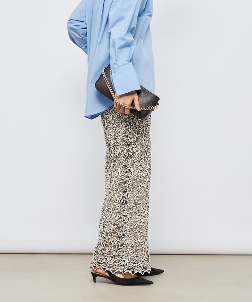 NOLLEY’S Sophi(ノーリーズソフィ)の「モールレースセミフレアパンツ(その他パンツ・レディース・ベージュ系その他/ホワイト系その他2・38)」の10枚目の写真