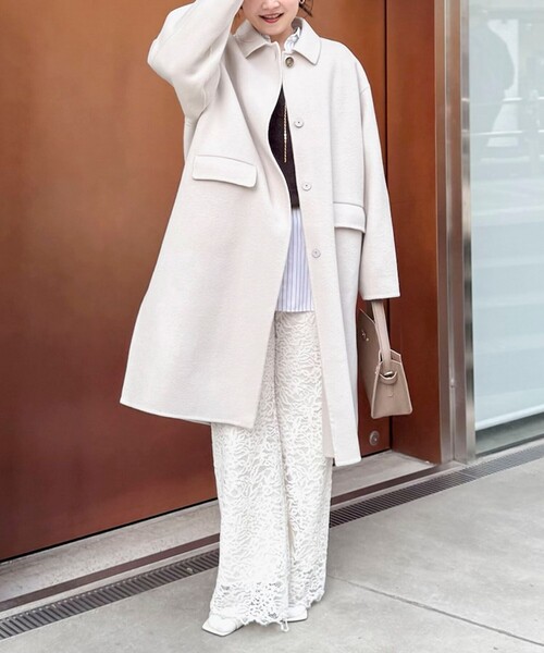 NOLLEY’S Sophi(ノーリーズソフィ)の「モールレースセミフレアパンツ(その他パンツ・レディース・ベージュ系その他/ホワイト系その他2・38)」の14枚目の写真