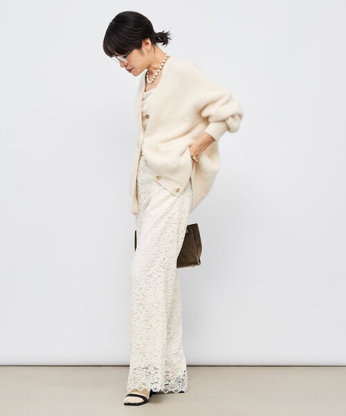 NOLLEY’S Sophi(ノーリーズソフィ)の「モールレースセミフレアパンツ(その他パンツ・レディース・ベージュ系その他/ホワイト系その他2・38)」の18枚目の写真