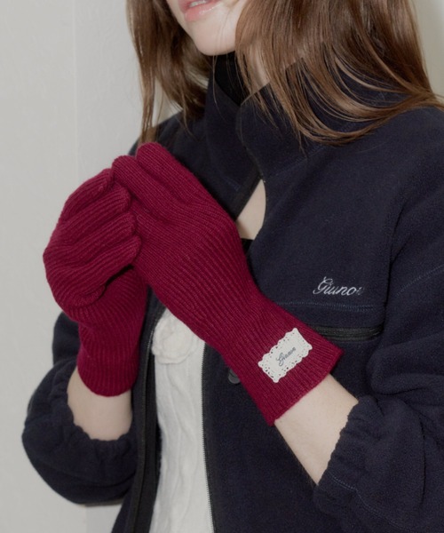 GIUNON(ジウノン)の「Smartphone touch long gloves / スマートフォンタッチロング手袋(手袋・レディース・アイボリー/グレー/パープル・FREE)」の5枚目の写真