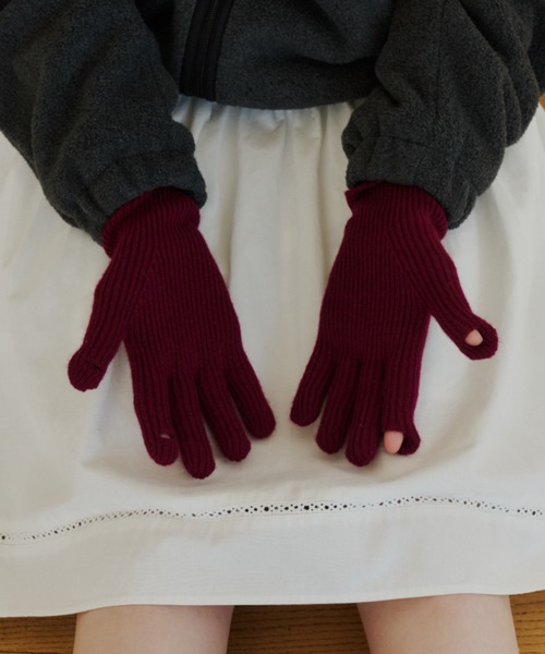 GIUNON(ジウノン)の「Smartphone touch long gloves / スマートフォンタッチロング手袋(手袋・レディース・アイボリー/グレー/パープル・FREE)」の15枚目の写真