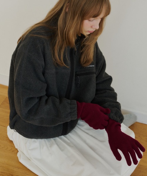 GIUNON(ジウノン)の「Smartphone touch long gloves / スマートフォンタッチロング手袋(手袋・レディース・アイボリー/グレー/パープル・FREE)」の16枚目の写真