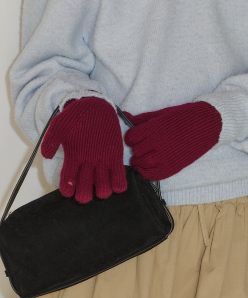 GIUNON(ジウノン)の「Smartphone touch long gloves / スマートフォンタッチロング手袋(手袋・レディース・アイボリー/グレー/パープル・FREE)」の17枚目の写真