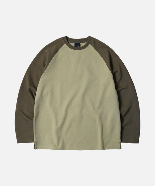 FRIZMWORKS(フリズムワークス)の「RAGLAN LONG SLEEVE TEE 002 _ OLIVE(Tシャツ/カットソー・メンズ・その他・SMALL/MEDIUM/LARGE/X-LARGE)」の1枚目の写真