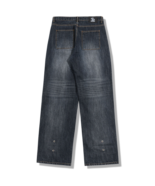 GUBIN(グビン)の「バックボタンワイドデニムパンツ(デニムパンツ・レディース・その他・SMALL/MEDIUM/LARGE)」の2枚目の写真