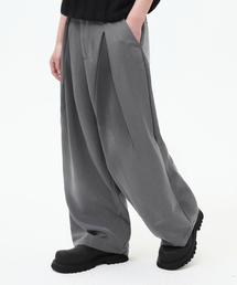 TRILLION（トリリオン）の「フロントVタックワイドスラックス[チャコール]（スラックス）」