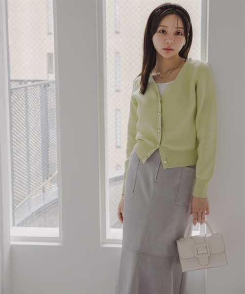 Petitjo（プッチージョ）の「小さいサイズ　パッチポケットスエード調スカート　低身長さん・小柄女性（スカート・レディース・ブラウン/ライトグレー・PS/PSS/PL/PM）」の8枚目の写真