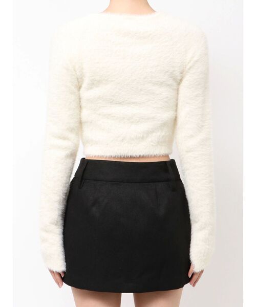 EMODA（エモダ）の「シャギースキンラインニット（ニット/セーター・レディース・ブラック/アイボリー/グレー・FREE）」の22枚目の写真