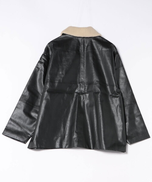 OandI（オーアンドアイ）の「ボア付きフェイクレザーカバーオール（その他アウター・レディース・ブラウン/ブラック・FREE）」の7枚目の写真