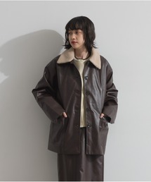 OandI（オーアンドアイ）の「ボア付きフェイクレザーカバーオール（その他アウター）」