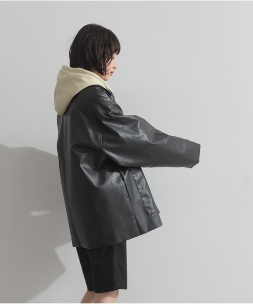 OandI（オーアンドアイ）の「ボア付きフェイクレザーカバーオール（その他アウター・レディース・ブラウン/ブラック・FREE）」の22枚目の写真