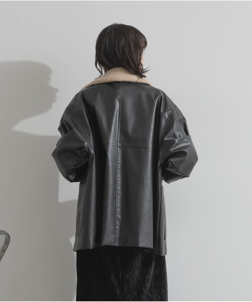 OandI（オーアンドアイ）の「ボア付きフェイクレザーカバーオール（その他アウター・レディース・ブラウン/ブラック・FREE）」の21枚目の写真