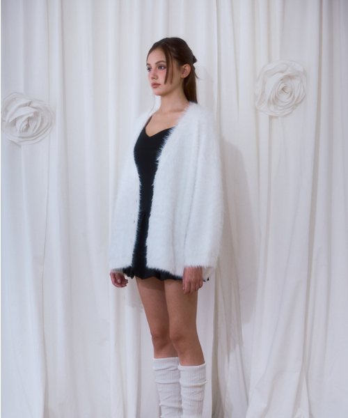 ROSEFRANTZ（ロゼフランツ）の「Fur Overfit Cardigan [Ivory]（カーディガン/ボレロ・レディース・アイボリー・OS）」の3枚目の写真