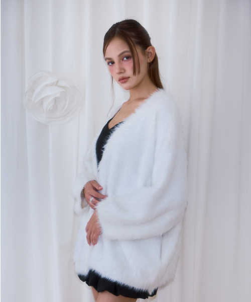 ROSEFRANTZ（ロゼフランツ）の「Fur Overfit Cardigan [Ivory]（カーディガン/ボレロ・レディース・アイボリー・OS）」の7枚目の写真