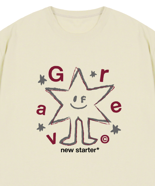 GRAVER（グレーバー）の「[ユニセックス]NEW-STARTER 半袖Tシャツ_サンドベージュ（Tシャツ/カットソー・レディース・ベージュ・MEDIUM/SMALL/LARGE/X-LARGE）」の3枚目の写真