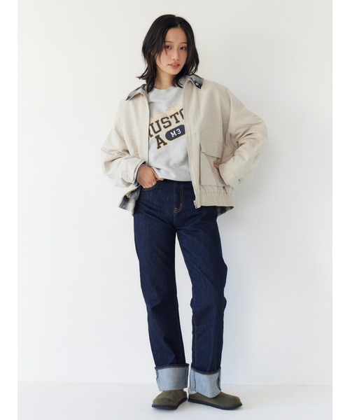 Ungrid（アングリッド）の「リバーシブルスウィングトップ（ブルゾン・レディース・ベージュ/ネイビー・FREE）」の7枚目の写真