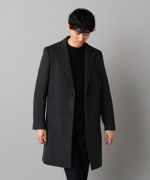 COMME CA MEN（コムサメン）の「尾州産 ウールビーバー チェスターコート（チェスターコート・メンズ・チャコールグレー/ブラック・S/L/M）」の10枚目の写真