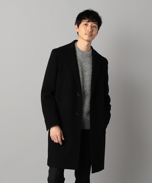 COMME CA MEN（コムサメン）の「尾州産 ウールビーバー チェスターコート（チェスターコート・メンズ・チャコールグレー/ブラック・S/L/M）」の14枚目の写真