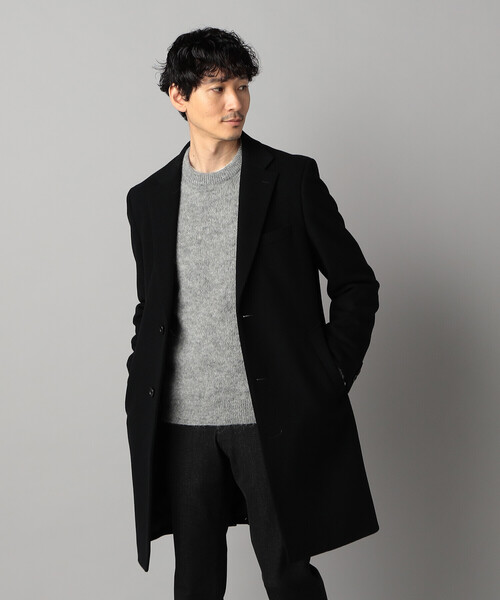 COMME CA MEN（コムサメン）の「尾州産 ウールビーバー チェスターコート（チェスターコート・メンズ・チャコールグレー/ブラック・S/L/M）」の15枚目の写真