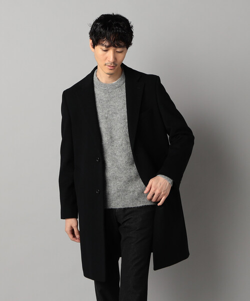 COMME CA MEN（コムサメン）の「尾州産 ウールビーバー チェスターコート（チェスターコート・メンズ・チャコールグレー/ブラック・S/L/M）」の16枚目の写真