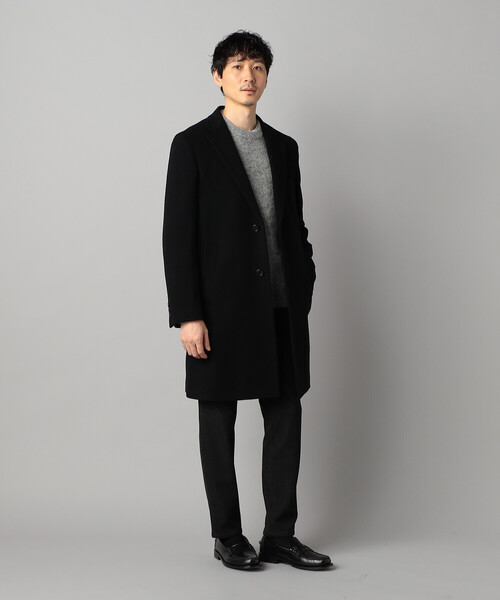 COMME CA MEN（コムサメン）の「尾州産 ウールビーバー チェスターコート（チェスターコート・メンズ・チャコールグレー/ブラック・S/L/M）」の17枚目の写真