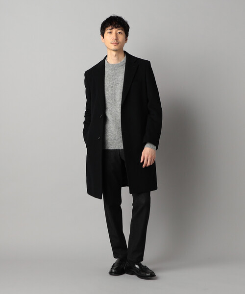 COMME CA MEN（コムサメン）の「尾州産 ウールビーバー チェスターコート（チェスターコート・メンズ・チャコールグレー/ブラック・S/L/M）」の18枚目の写真