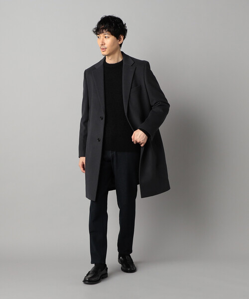 COMME CA MEN（コムサメン）の「尾州産 ウールビーバー チェスターコート（チェスターコート・メンズ・チャコールグレー/ブラック・S/L/M）」の21枚目の写真