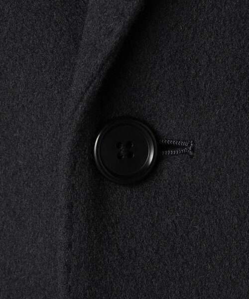 COMME CA MEN（コムサメン）の「尾州産 ウールビーバー チェスターコート（チェスターコート・メンズ・チャコールグレー/ブラック・S/L/M）」の4枚目の写真