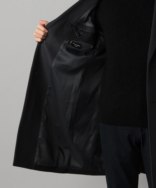 COMME CA MEN（コムサメン）の「尾州産 ウールビーバー チェスターコート（チェスターコート・メンズ・チャコールグレー/ブラック・S/L/M）」の5枚目の写真