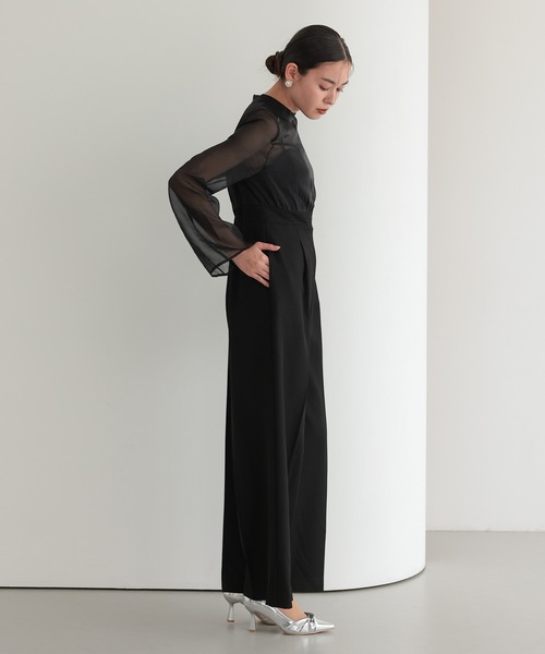 TOKYO OFFICA(トーキョーオフィカ)の「入学式 卒業式 結婚式 二次会対応 オールインワン パンツ セットアップ ジレ レイヤード シアースリーブ サイドベルト ウエストマーク きれいめ 体型カバー セレモニー フォーマル 入学式 卒業式 結婚式 二次会対応 ドレス スーツ(スーツセット・レディース・ブラウン/ベージュ/ブラック・M/L)」の12枚目の写真