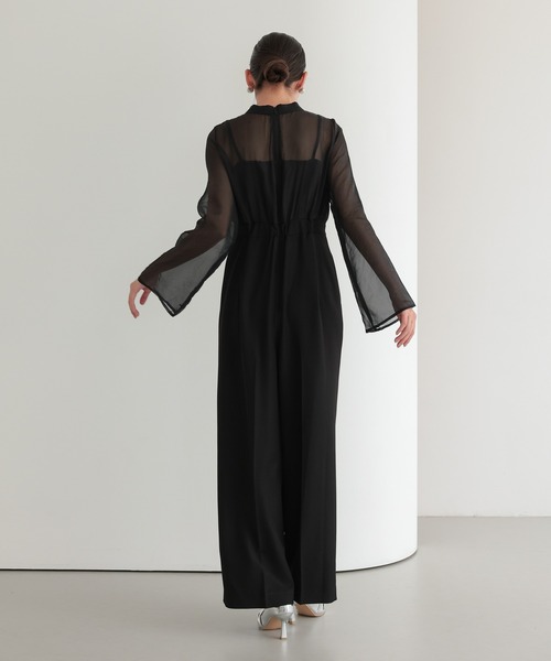 TOKYO OFFICA(トーキョーオフィカ)の「入学式 卒業式 結婚式 二次会対応 オールインワン パンツ セットアップ ジレ レイヤード シアースリーブ サイドベルト ウエストマーク きれいめ 体型カバー セレモニー フォーマル 入学式 卒業式 結婚式 二次会対応 ドレス スーツ(スーツセット・レディース・ブラウン/ベージュ/ブラック・M/L)」の13枚目の写真