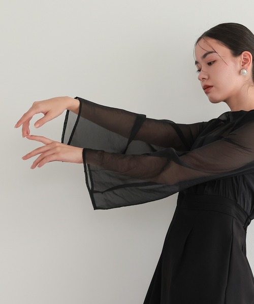 TOKYO OFFICA(トーキョーオフィカ)の「入学式 卒業式 結婚式 二次会対応 オールインワン パンツ セットアップ ジレ レイヤード シアースリーブ サイドベルト ウエストマーク きれいめ 体型カバー セレモニー フォーマル 入学式 卒業式 結婚式 二次会対応 ドレス スーツ(スーツセット・レディース・ブラウン/ベージュ/ブラック・M/L)」の5枚目の写真