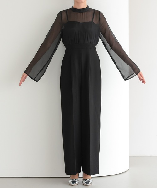 TOKYO OFFICA(トーキョーオフィカ)の「入学式 卒業式 結婚式 二次会対応 オールインワン パンツ セットアップ ジレ レイヤード シアースリーブ サイドベルト ウエストマーク きれいめ 体型カバー セレモニー フォーマル 入学式 卒業式 結婚式 二次会対応 ドレス スーツ(スーツセット・レディース・ブラウン/ベージュ/ブラック・M/L)」の22枚目の写真