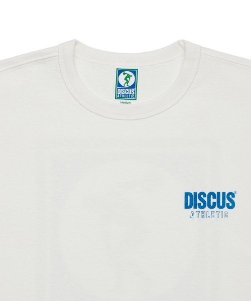 DISCUS ATHLETIC(ディスカス アスレチック)の「スーパーヘビーウェイトレギュラーフィットロゴTシャツオフホワイト(Tシャツ/カットソー・レディース・その他・SMALL/X-LARGE/XX-LARGE/LARGE/MEDIUM)」の3枚目の写真