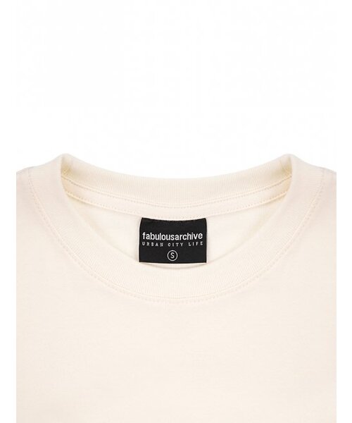 FABULOUS ARCHIVE(ファビュラスアーカイブ)の「ウィメンズ リリス リラックスクロップTシャツ クリームピンク(FCC2TS385W)(Tシャツ/カットソー・レディース・アイボリー・SMALL/MEDIUM)」の5枚目の写真