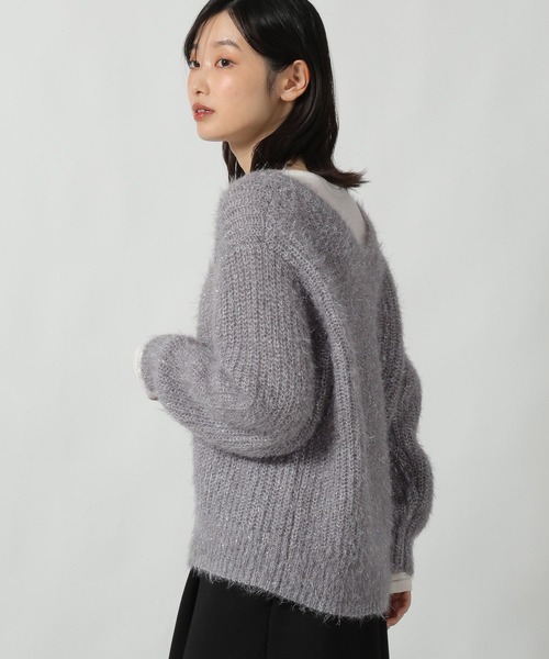 LAKOLE（ラコレ）の「2WAYラメ混ニットプルオーバー / 611785（ニット/セーター・レディース・グレー/ベージュ/ラベンダー・FREE）」の10枚目の写真