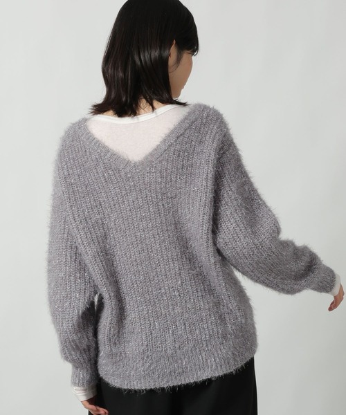 LAKOLE（ラコレ）の「2WAYラメ混ニットプルオーバー / 611785（ニット/セーター・レディース・グレー/ベージュ/ラベンダー・FREE）」の11枚目の写真