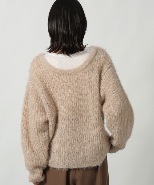 LAKOLE（ラコレ）の「2WAYラメ混ニットプルオーバー / 611785（ニット/セーター・レディース・グレー/ベージュ/ラベンダー・FREE）」の20枚目の写真