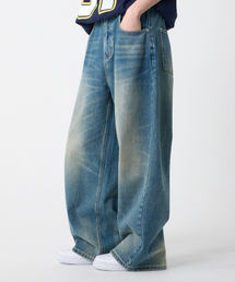 UNKNOWN PLANET（アンノウンプラネット）の「キャットサンドワイドバンディングデニムパンツブルー（デニムパンツ）」