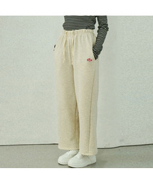 Banding wide sweat pants