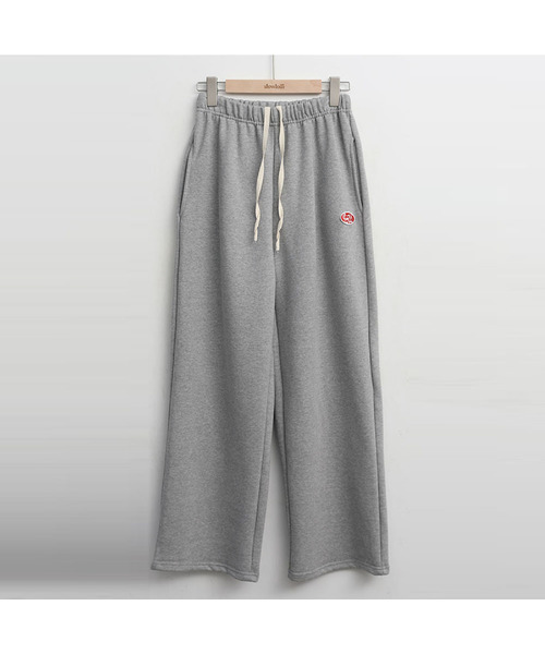 SLOWLOLLI（スローローリ）の「Banding wide sweat pants（スウェットパンツ・レディース・グレー/ブラック/オートミール・FREE）」の2枚目の写真