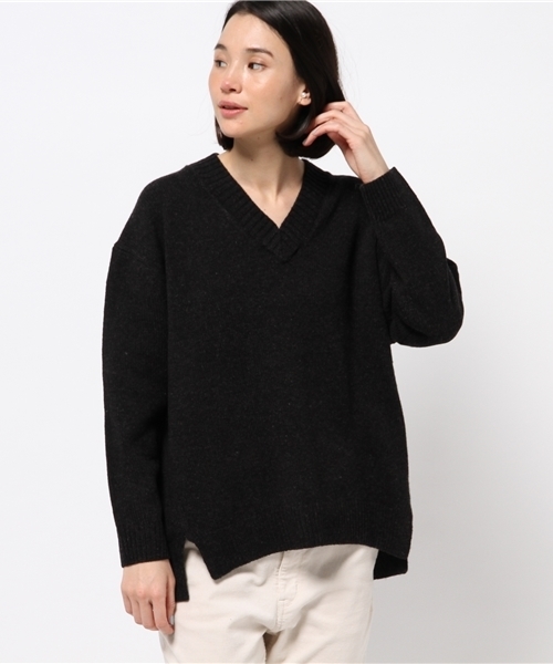 ivory court（アイボリーコート）の「ウールカシミヤＶネックプルオーバー（ニット/セーター・レディース・キャメル/アイボリー/チャコールグレー/グレー/ネイビー・FREE）」の3枚目の写真