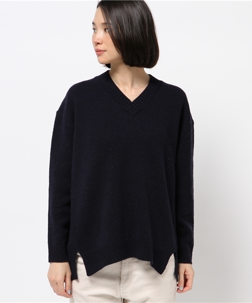 ivory court（アイボリーコート）の「ウールカシミヤＶネックプルオーバー（ニット/セーター・レディース・キャメル/アイボリー/チャコールグレー/グレー/ネイビー・FREE）」の9枚目の写真