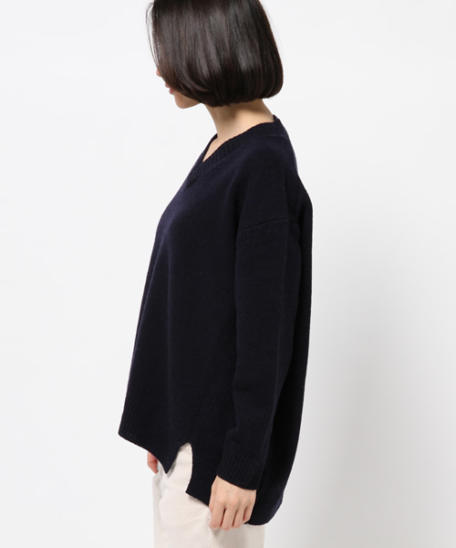 ivory court（アイボリーコート）の「ウールカシミヤＶネックプルオーバー（ニット/セーター・レディース・キャメル/アイボリー/チャコールグレー/グレー/ネイビー・FREE）」の10枚目の写真