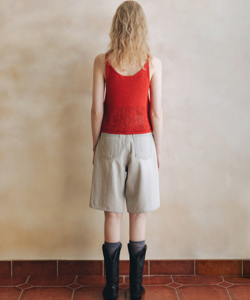 ANDNEEDS(アンドニーズ)の「Toby wide half denim (light gray)(その他パンツ・レディース・その他・MEDIUM)」の4枚目の写真