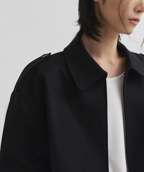 DRAW FIT（ドローフィット）の「ロードニーカラハリントンジャケット[ブラック]（ブルゾン・メンズ・その他・MEDIUM/LARGE/X-LARGE）」の2枚目の写真